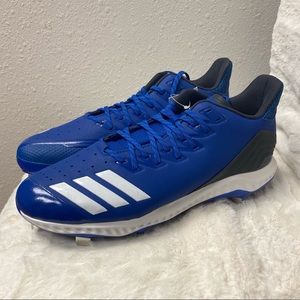New Adidas Baseball Icon Bounce Cleats Blue Sz 13